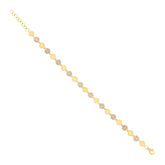 0.50ct 14k Yellow Gold Diamond Pave Circle Bracelet